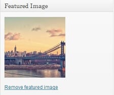 Set Featured Thumbnail Image of Post WP