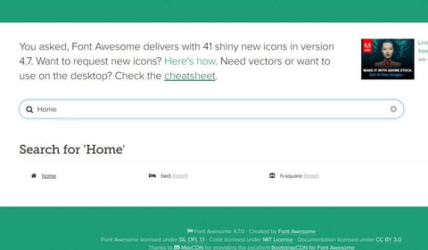 font awesome icon search