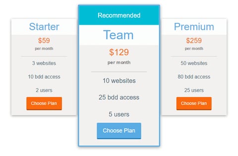 Pricing Table