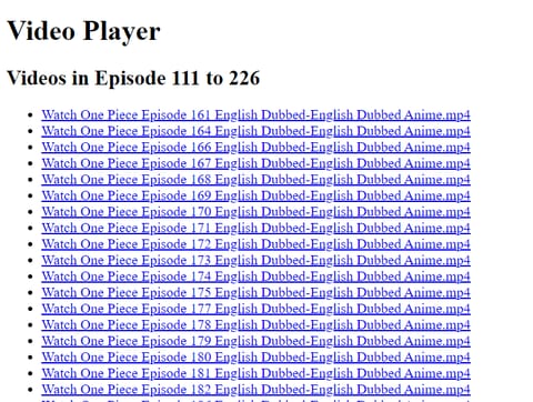 Output PHP video list