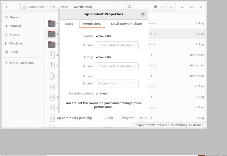 Chaning file permission in ubuntu 3