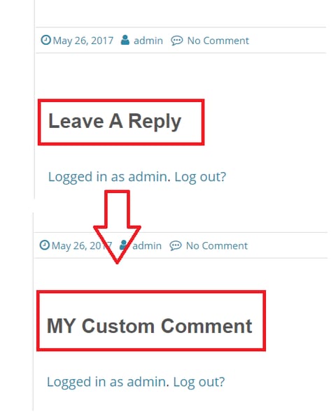 comment form name