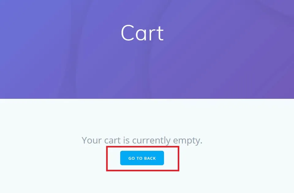 change return to shop button text