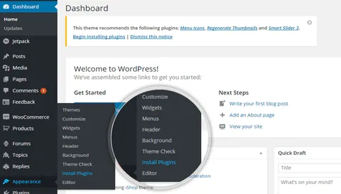 Ask for install a plugin