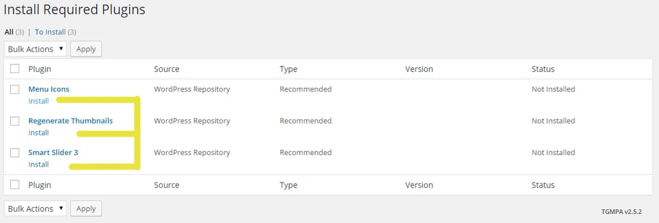 Install Plugins
